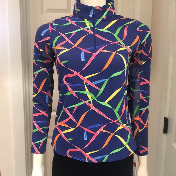 Ibkul Golf/Tennis/Athleisure 1/4 Zip L/S Top, NWT! - Picture 3 of 9
